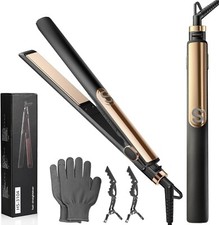 GAOEEIN Lisseur Cheveux Professionnel Écran LCD  Fer à Lisser Boucleur 2 en 1 Pl