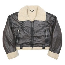 Veste Femme Simili Cuir Noire