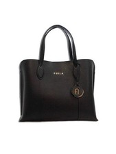 Furla Vittoria Black Calfskin Leather Medium Tote Bag in Nero $388 SOLD OUT