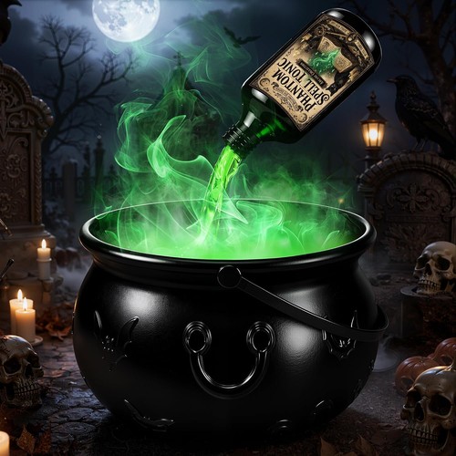 Chaudron halloween xxl - xxl, fumée