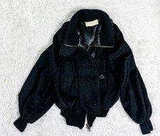 STELLA MCCARTNEY WOMEN'S SIZE 42 SHORT BLACK SWEATER JACKET