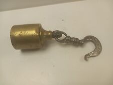 superbe poids pour balance romaine en laiton et crochet métal forgé