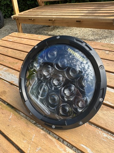 Phare led noir pour moto - phare,