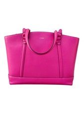 Sac cabas cuir rose fuchsia