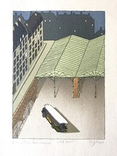 Litho "Hangar autobus" 30x40cm