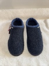 Giesswein Wool Slippers Unisex Size EU 39-US Womens 8 Blue Slip On Clogs Slipper