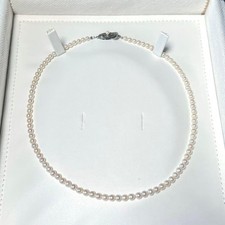 Rare collier de perles fines Akoya 3,5-5,0 mm M491 import Japon rare