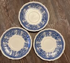 Lot Of 3 Villeroy & Boch Burgenland Blue & White 7” plates 1809 Made In Germany