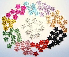 200 Mix Mini Flower 5mm Acrylic Craft Rhinestone Jewel/Bow/charm/7 Color/trim E9