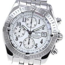 BREITLING Chronomat Evolution A13356 Date white Dial Automatic Men's_835726