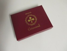 Coffret de 2 jeux de 54 cartes à jouer Bridge Grimaud NEUF coins dorés dos egypt