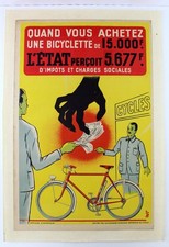 Affiche Vélo Ancien insolite