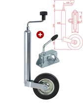 Roue jockey remorque 48mm