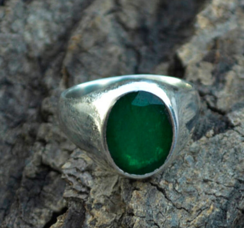 Bague pour hommes émeraude