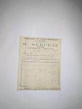 Invoice luggage rack cycles bikes SER WIL SERCEAU Cormes 1929