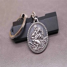 Saint Christophe Médaillon Patron des Voyageurs Porte Clé Voiture Voyage