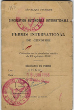 Permis de conduire international - 1956's