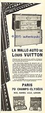 LOUIS VUITTON THE TRUNK CAR LUGGAGE FOR THE 1925 TRAVEL FRENCH AD
