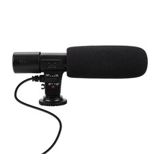 Lightweight Portable Condenser Microphone With Windsheid For Camera Camcorde NEW