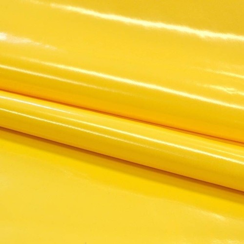 Toile cirée unie - jaune, bouton