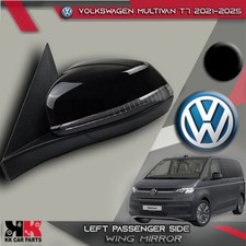 VOLKSWAGEN MULTIVAN T7 2021-2025 LEFT PASSENGER SIDE WING MIRROR BLACK 11PIN OEM