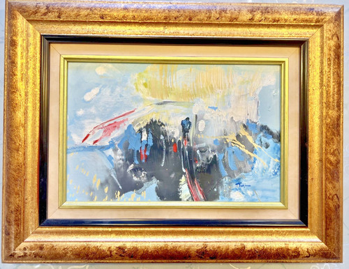 Tableau abstrait signé - tableau,