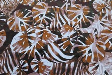 MISIA-PARIS CURTAIN/UPHOLSTERY FABRIC Zebre De Burchell 3.5 METRE MORDORE VELVET