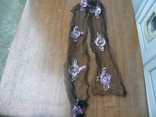 parement ancien  en tulle noir