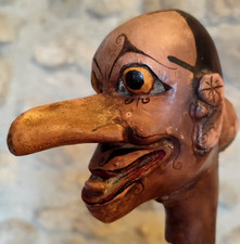 Ancienne Marionnette  BIRMANE milieu XX 53cm avec un support