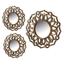 Set de 3 Miroirs muraux or