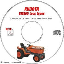 B1550D Catalogue Pieces CDROM KUBOTA Anglais Expédition - --, Support - CD-ROM 