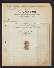 PARIS (XI°) SCRAP METAL & OLD METALS / MACHINES & TOOLS "A. CHAPPE" in 1937