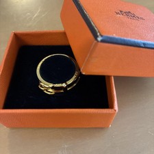 HERMES Scarf RIng Ceinture 2 Gold color authentic made in France 916