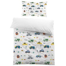 Housse de Couette Voiture 120x150 Enfant Garçon Parure de Lit en Microfibre 1...