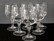 6 wine glasses crystal d'Arques model Matignon H 14 cm