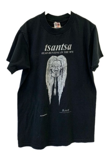 Vtg 90s tsantsa shrunken head - vtg,
