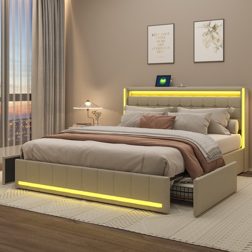Lit double rembourré 160 - lit,