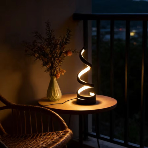 Lampe spirale luxe bureau noir - lampe,