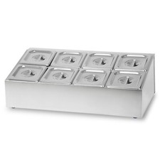 VERTES Bac 1/6 GN Gastronorme, Acier inoxydable, 100mm de profondeur