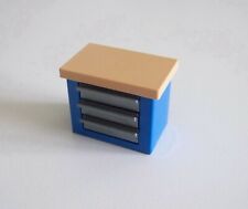 Playmobil (R236) MODERN HOUSE - blue furniture drawers gray office 4289 