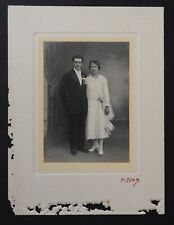 Antique wedding photo circa 1920 (in La Ferté-Macé - Normandy)