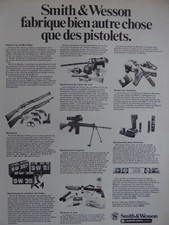 4/1980 PUB SMITH & WESSON PISTOLET CARABINE MUNITION RIFLE ORIGINAL FRENCH AD