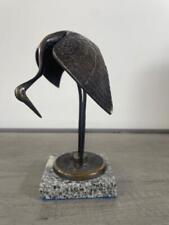 ANTOINE LOUIS BARYE BRONZE SCULPTURE "HERON" SIGNED AND NUMBERED