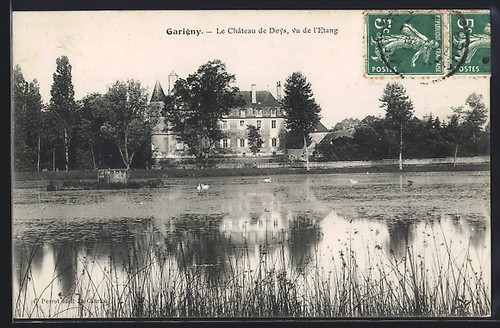 Cpa garigny château de - le,
