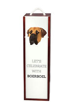 Boerboel Boîte À Vin Géométrique Art-Chien