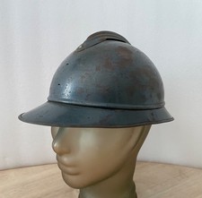 FRANCE: Adrian helmet shell model 1915 artiillerie blue Horizon WW1 hairy