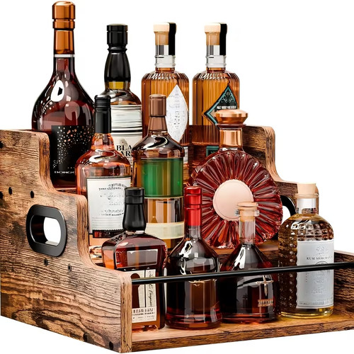 Tier wood liquor bottle - tier,