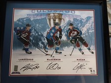 Makar MacKinnon Landeskog Avalanche 16x20 Photo SIGNED Calder Trophy Fanatics 