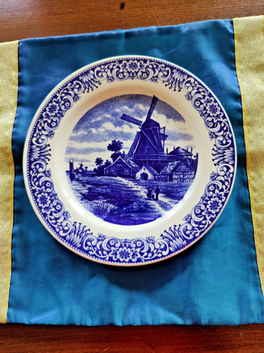 Assiette faience bleue de - bleue,