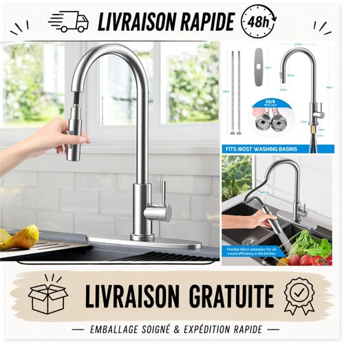 Robinet cuisine extractible - cuisine,